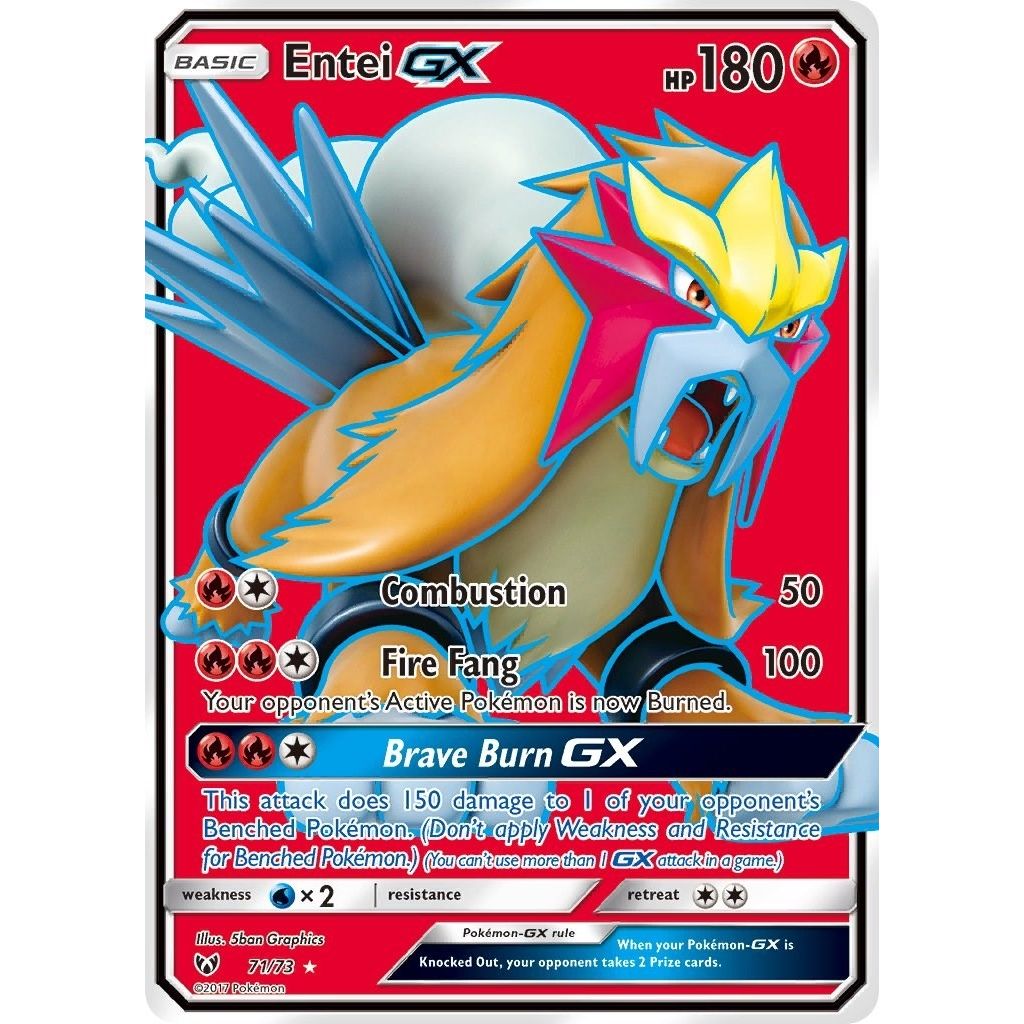Entei GX (Full Art) (71/73) (Shining Legends) - PokeBox USA