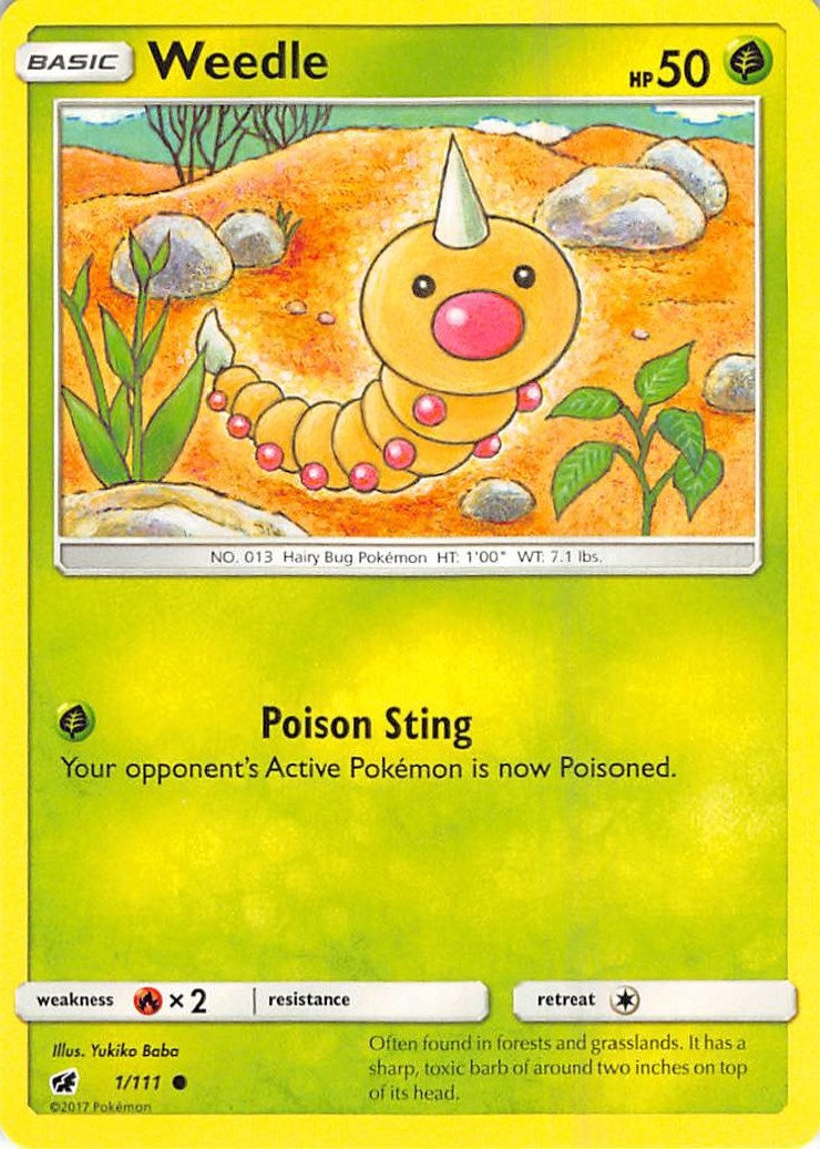 Image for Weedle (1/111) (SM - Crimson Invasion) (SM04) - Pokemon