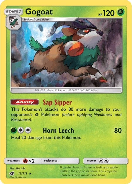 Image for Gogoat (11/111) (SM - Crimson Invasion) (SM04) - Pokemon