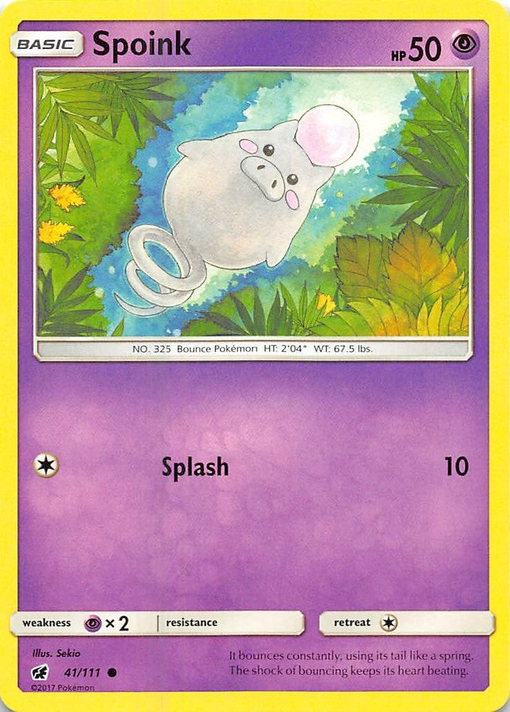 Image for Spoink (41/111) (SM - Crimson Invasion) (SM04) - Pokemon