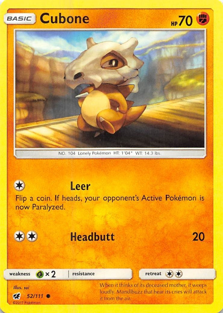 Image for Cubone (52/111) (SM - Crimson Invasion) (SM04) - Pokemon