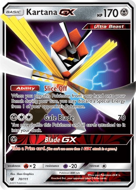 Image for Kartana GX (70/111) (SM - Crimson Invasion) (SM04) - Pokemon
