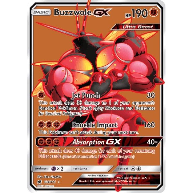 Image for Buzzwole GX (Full Art) (104/111) (SM - Crimson Invasion) - Pokemon