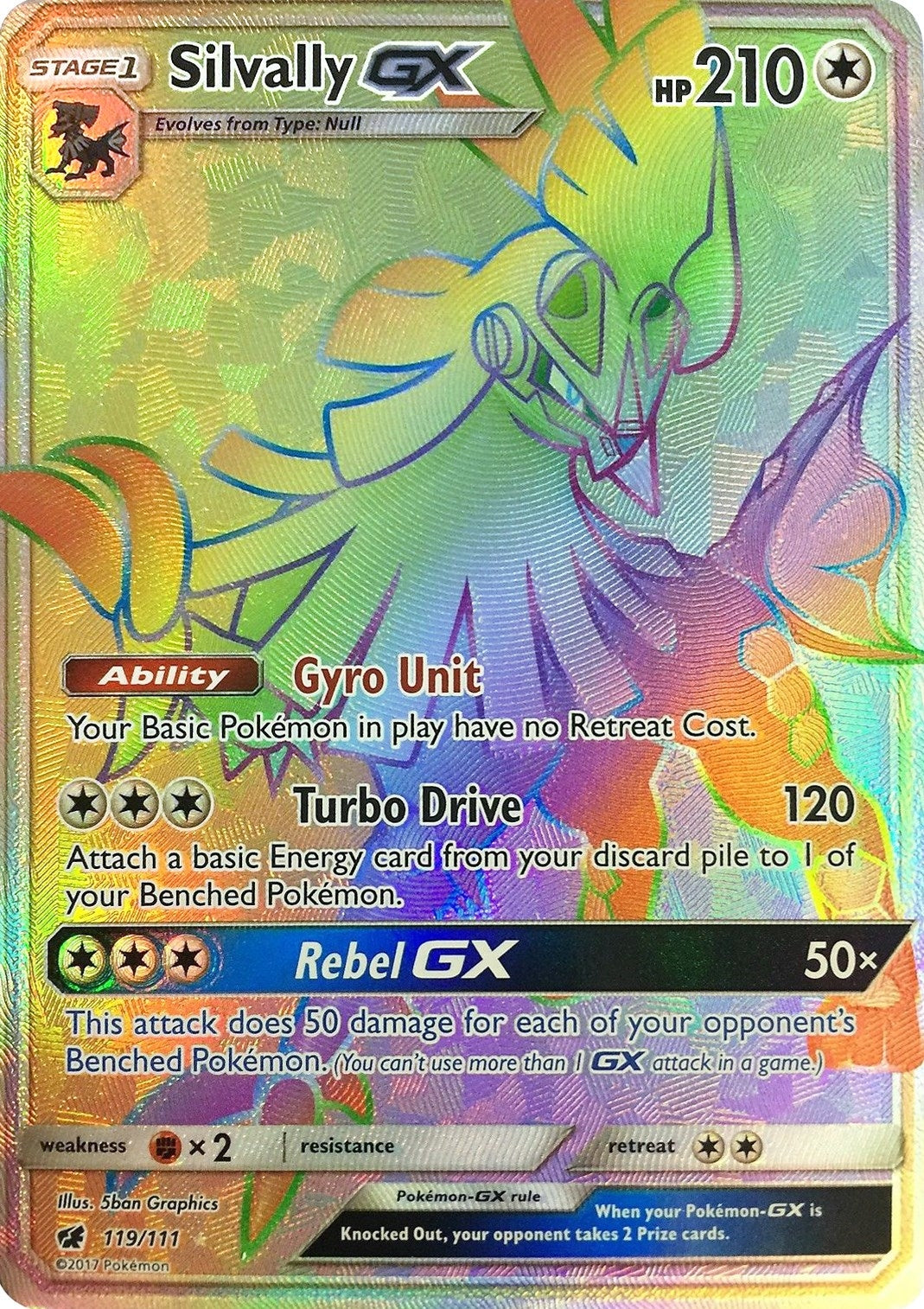 Image for Silvally GX (Secret) (119/111) (SM - Crimson Invasion) (SM04) - Pokemon