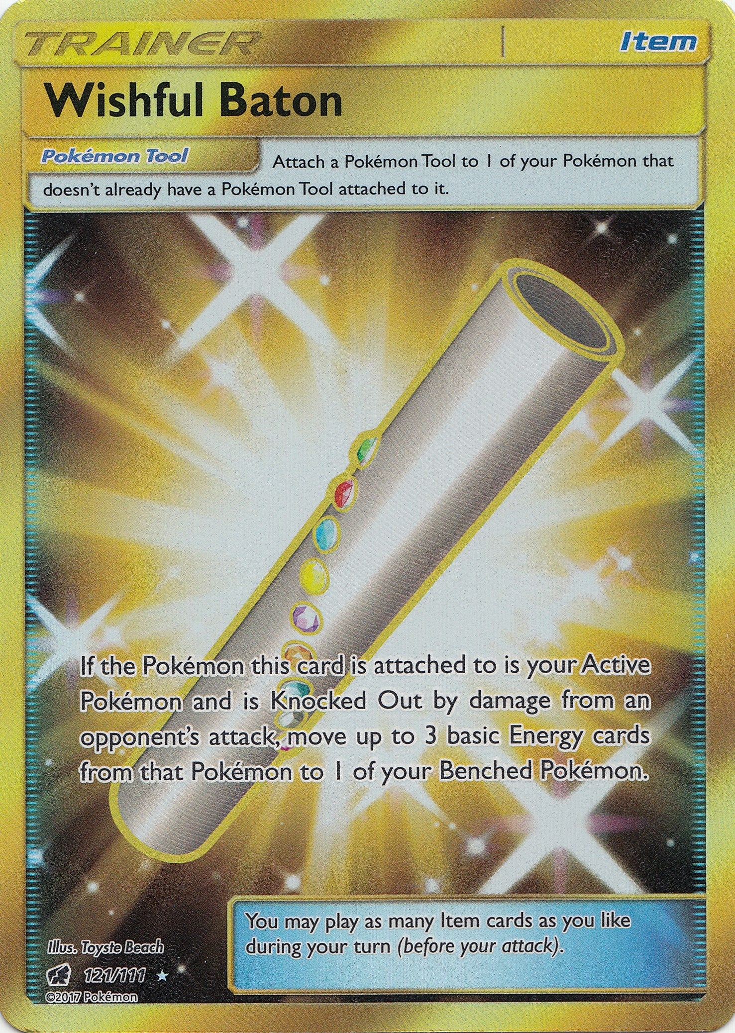 Image for Wishful Baton (Secret) (121/111) (SM - Crimson Invasion) (SM04) - Pokemon