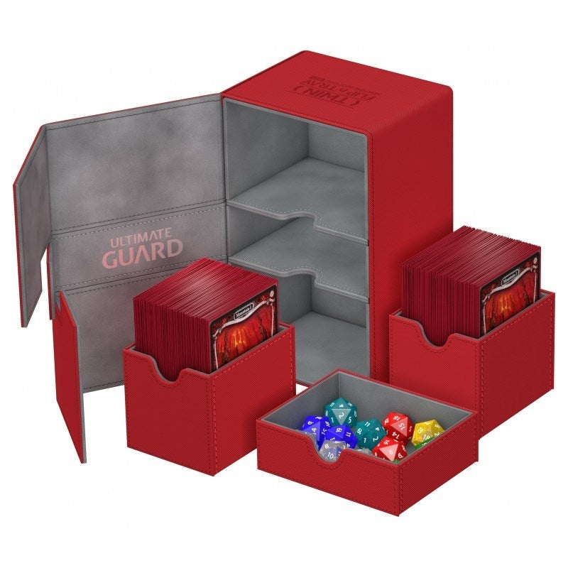 Image for Twin Flip 'n' Tray Deck Case - Red (Holds 160+) - Deck Boxes