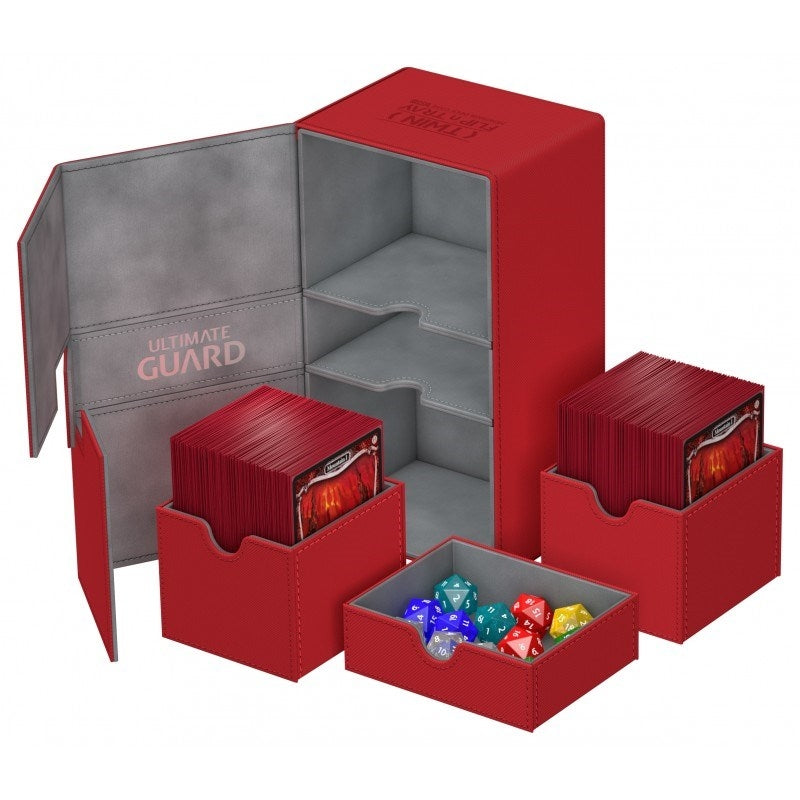 Image for Twin Flip 'n' Tray Deck Case - Red (Holds 200+) - Deck Boxes