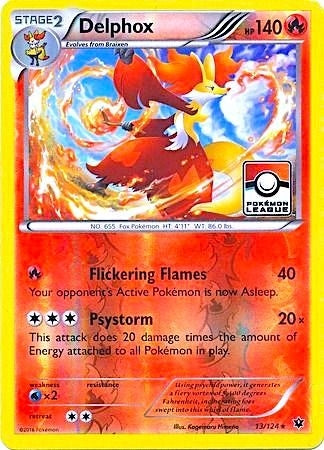 Image for Delphox - 13/124 (Pokemon League) (013/124) (League & Championship Cards) (PR) - Pokemon