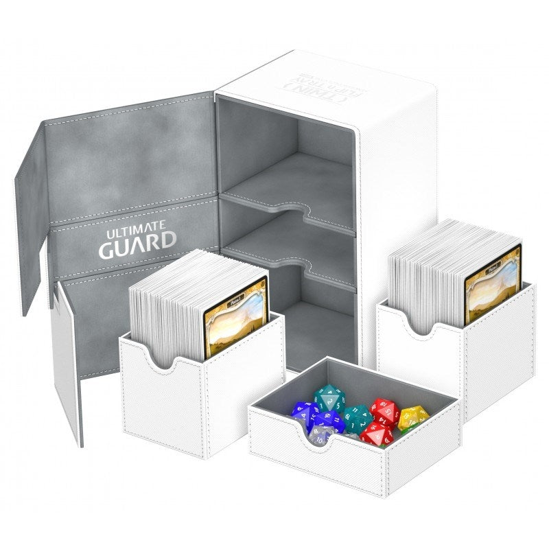 Image for Twin Flip 'n' Tray Deck Case - White (Holds 160+) - Deck Boxes