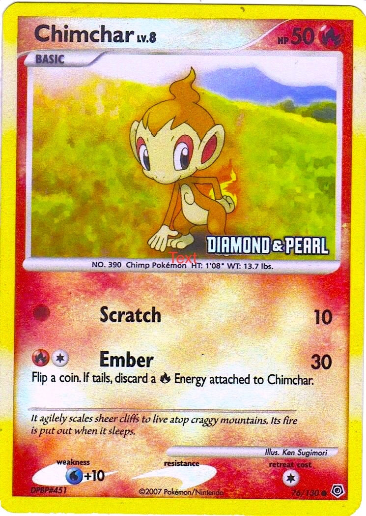 Image for Chimchar - 76/130 [Diamond & Pearl] (076/130) (Burger King Promos) (BKP) - Pokemon