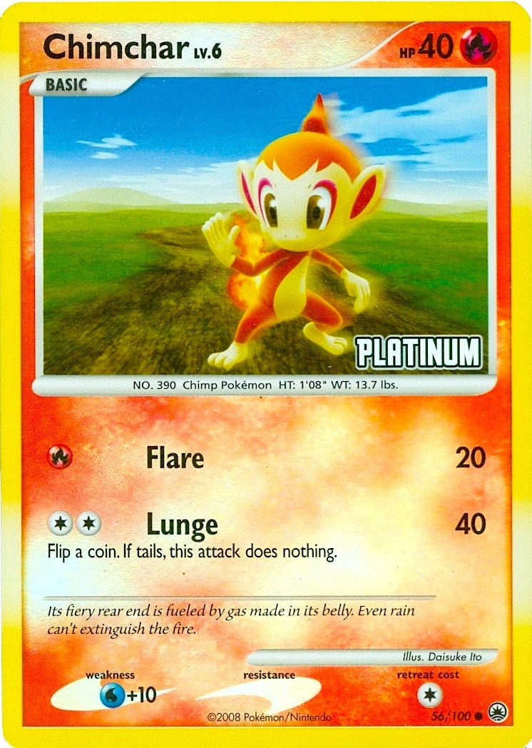 Image for Chimchar - 56/100 [Platinum] (056/100) (Burger King Promos) (BKP) - Pokemon