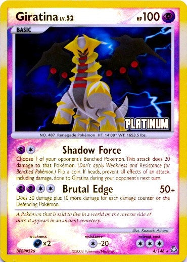 Image for Giratina - 4/146 [Platinum] (004/146) (Burger King Promos) (BKP) - Pokemon
