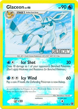 Image for Glaceon - 20/100 [Platinum] (020/100) (Burger King Promos) (BKP) - Pokemon