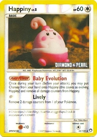 Image for Happiny - 52/123 [Diamond & Pearl] (052/123) (Burger King Promos) (BKP) - Pokemon