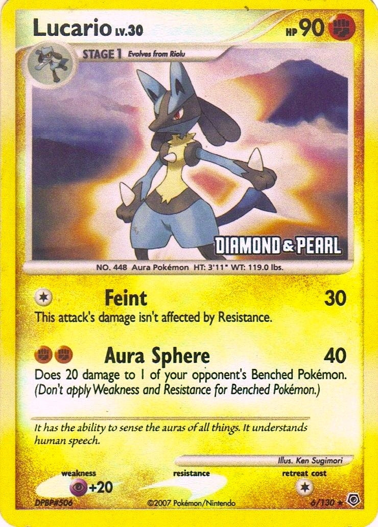 Image for Lucario - 6/130 [Diamond & Pearl] (006/130) (Burger King Promos) (BKP) - Pokemon