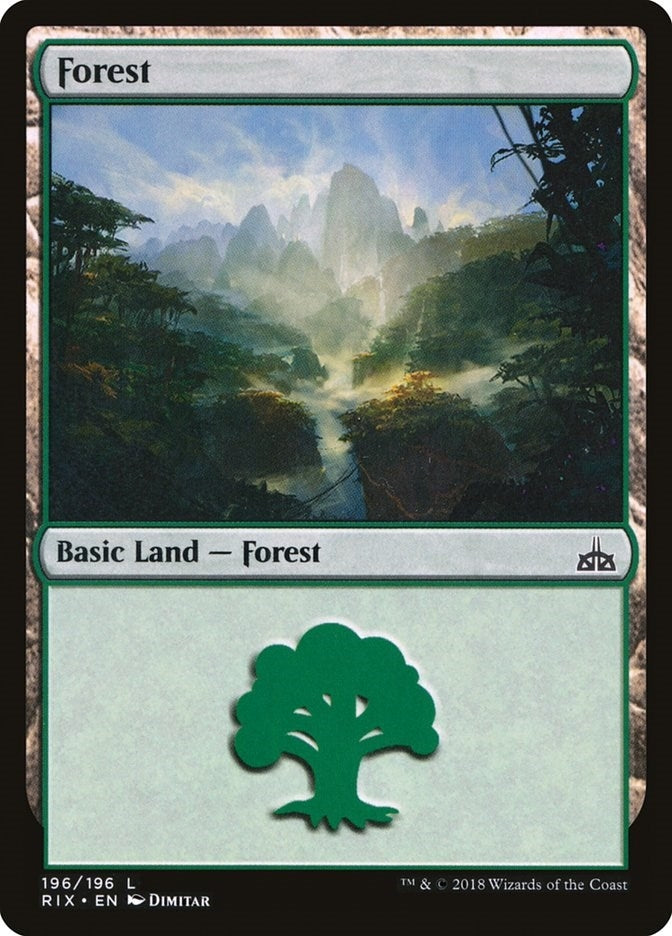 Forest (196) (Rivals of Ixalan) - PokeBox USA