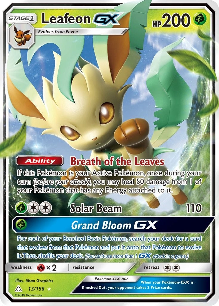 Image for Leafeon GX (13/156) (SM - Ultra Prism) (SM05) - Pokemon