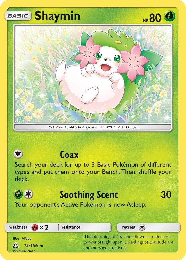 Image for Shaymin (15) (15/156) (SM - Ultra Prism) (SM05) - Pokemon