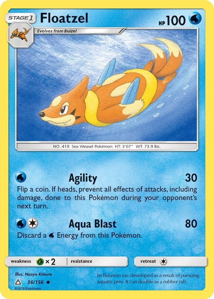 Image for Floatzel (36/156) (SM - Ultra Prism) (SM05) - Pokemon