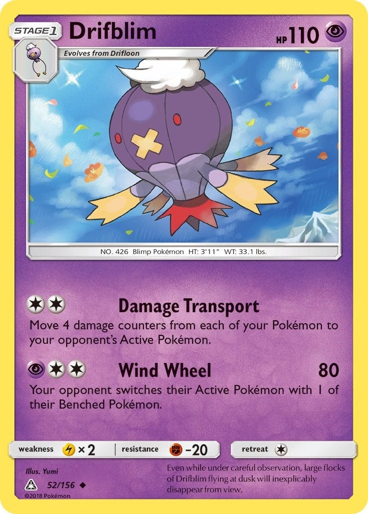 Image for Drifblim (52/156) (SM - Ultra Prism) (SM05) - Pokemon