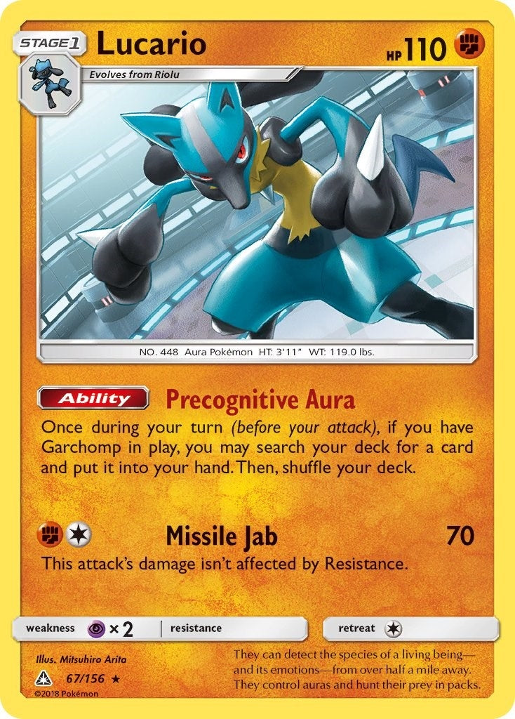 Image for Lucario (67/156) (SM - Ultra Prism) (SM05) - Pokemon