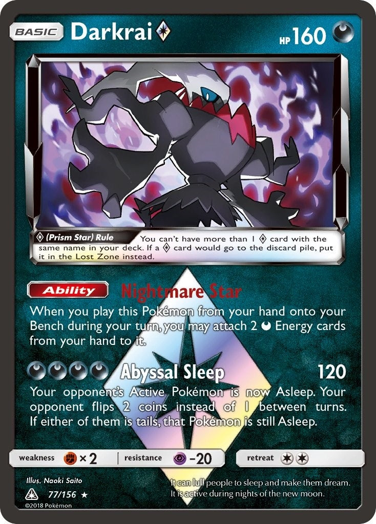Image for Darkrai Prism Star (77/156) (SM - Ultra Prism) (SM05) - Pokemon