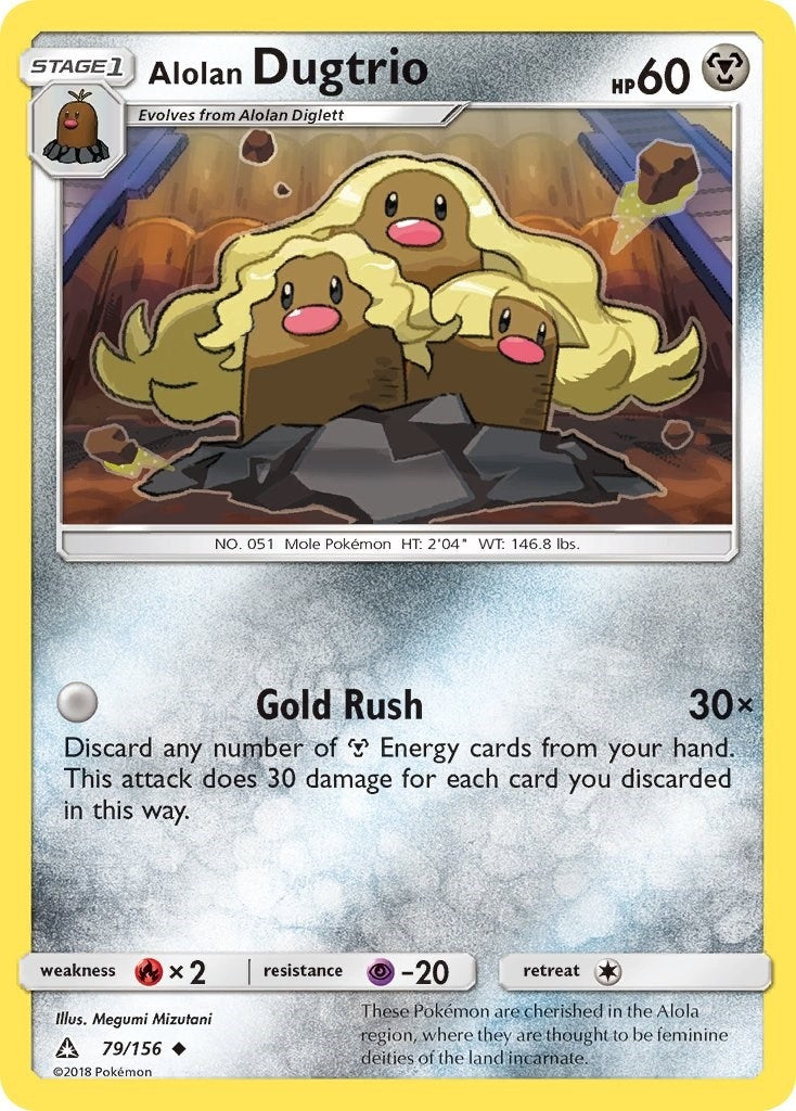 Image for Alolan Dugtrio (79/156) (SM - Ultra Prism) (SM05) - Pokemon