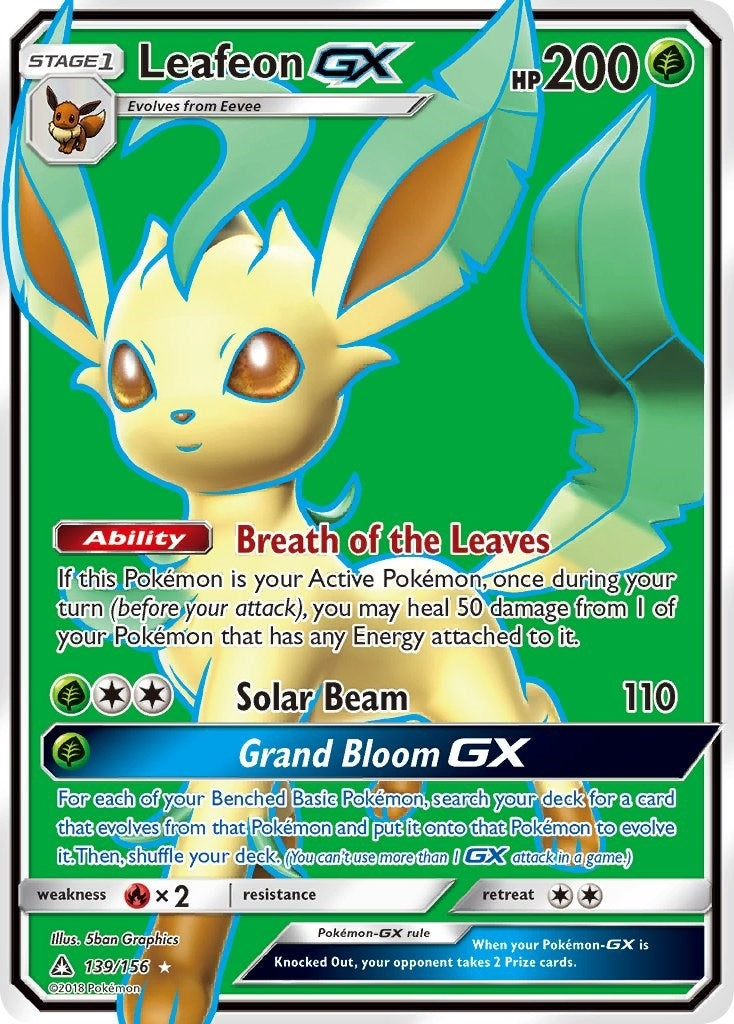 Image for Leafeon GX (Full Art) (139/156) (SM - Ultra Prism) (SM05) - Pokemon