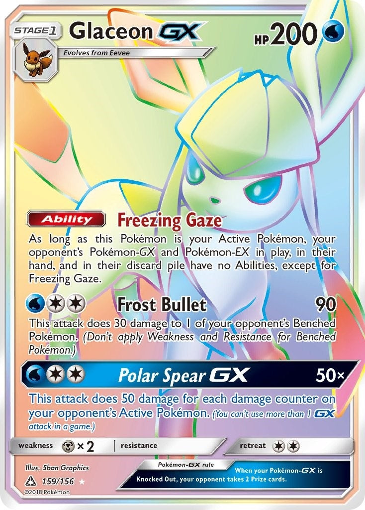 Image for Glaceon GX (Secret Rare) (159/156) (SM - Ultra Prism) (SM05) - Pokemon