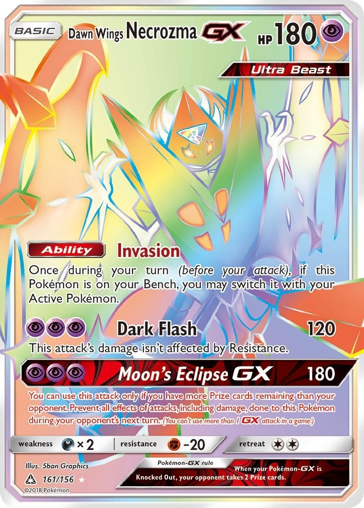 Image for Dawn Wings Necrozma GX (Secret Rare) (161/156) (SM - Ultra Prism) (SM05) - Pokemon