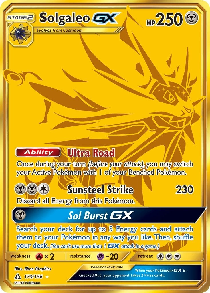 Image for Solgaleo GX (Secret Rare) (173/156) (SM - Ultra Prism) (SM05) - Pokemon