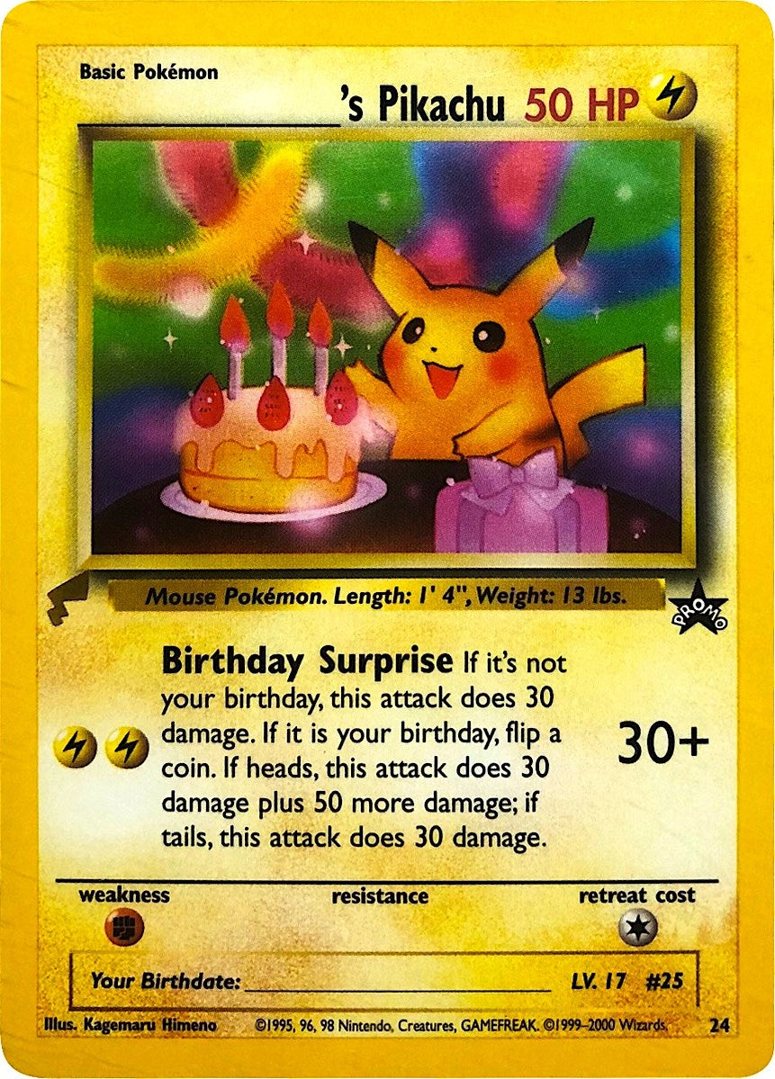 Image for ______'s Pikachu (24) (Pikachu World Collection Promos) (PWCP) - Pokemon