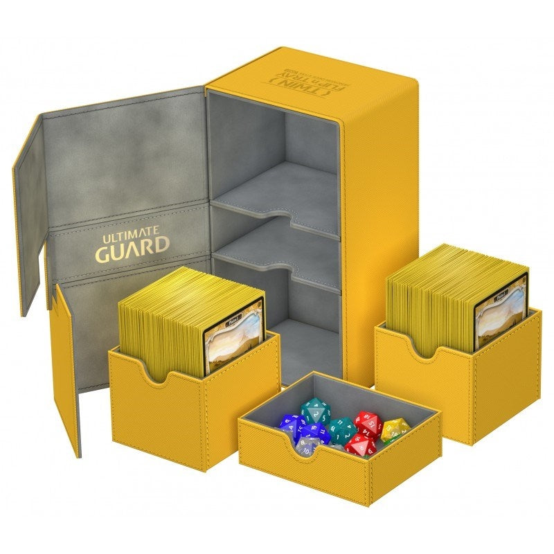 Image for Twin Flip 'n' Tray Deck Case - Amber (Holds 200+) - Deck Boxes