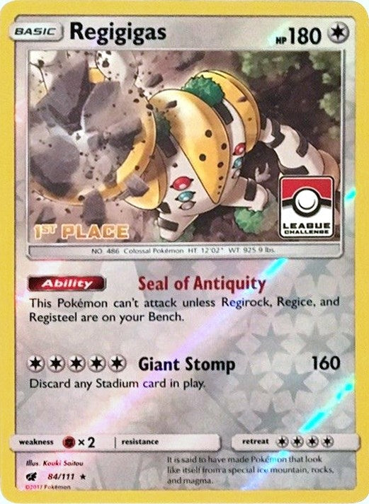 Image for Regigigas - 84/111 (League Challenge) [1st Place] (084/111) (League & Championship Cards) (PR) - Pokemon