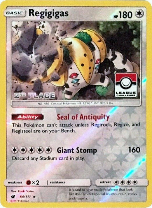 Image for Regigigas - 84/111 (League Challenge) [2nd Place] (084/111) (League & Championship Cards) (PR) - Pokemon
