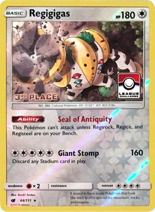 Image for Regigigas - 84/111 (League Challenge) [3rd Place] (084/111) (League & Championship Cards) (PR) - Pokemon