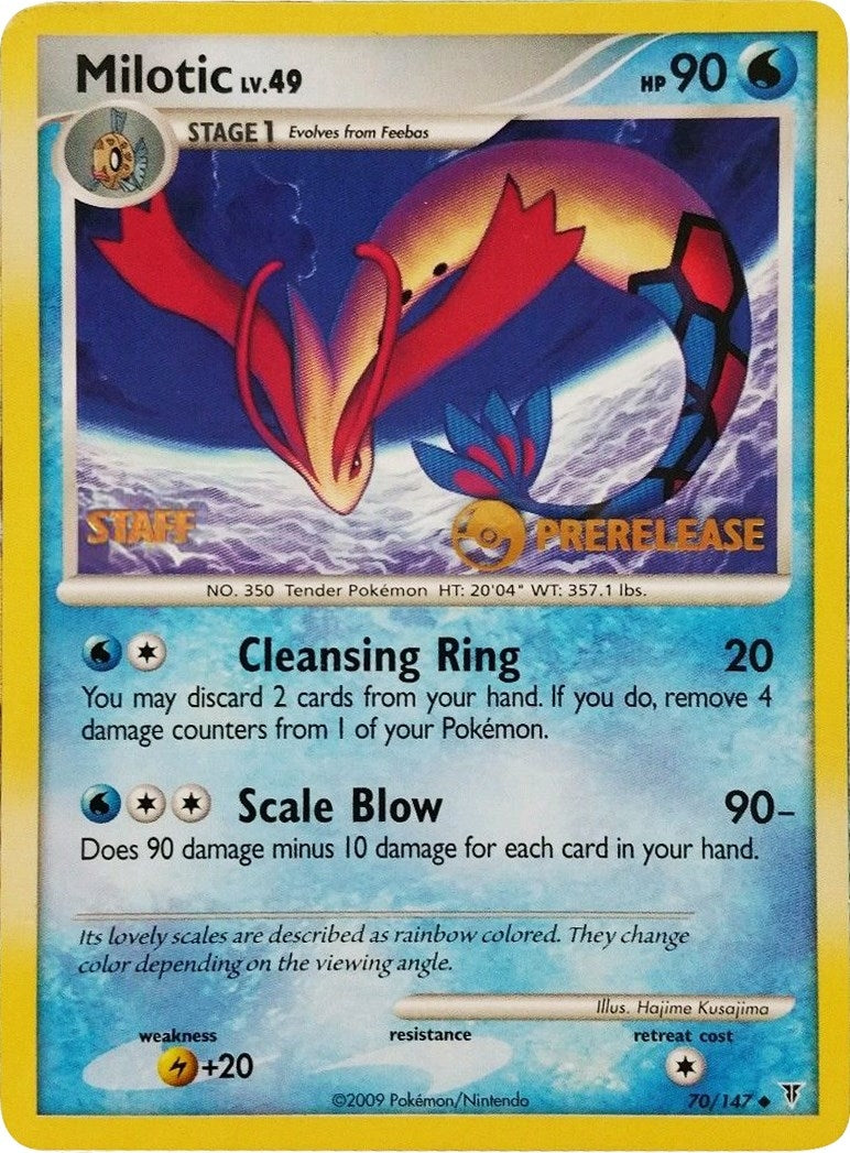 Image for Milotic - 70/147 (Prerelease) [Staff] (70/147) (Nintendo Promos) (PR) - Pokemon