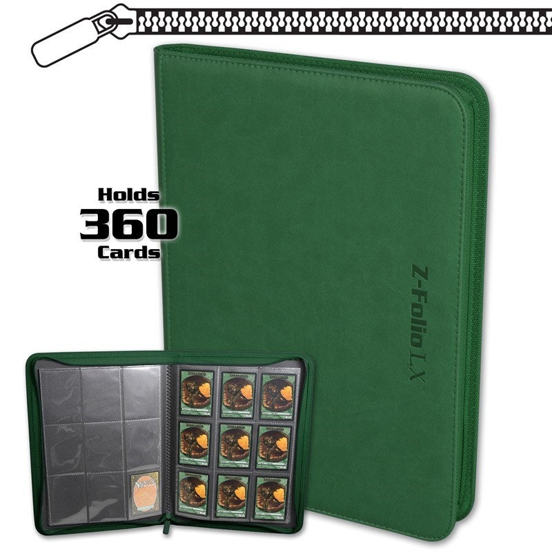 Image for Z-Folio 9-Pocket LX Album - Green - Storage Albums