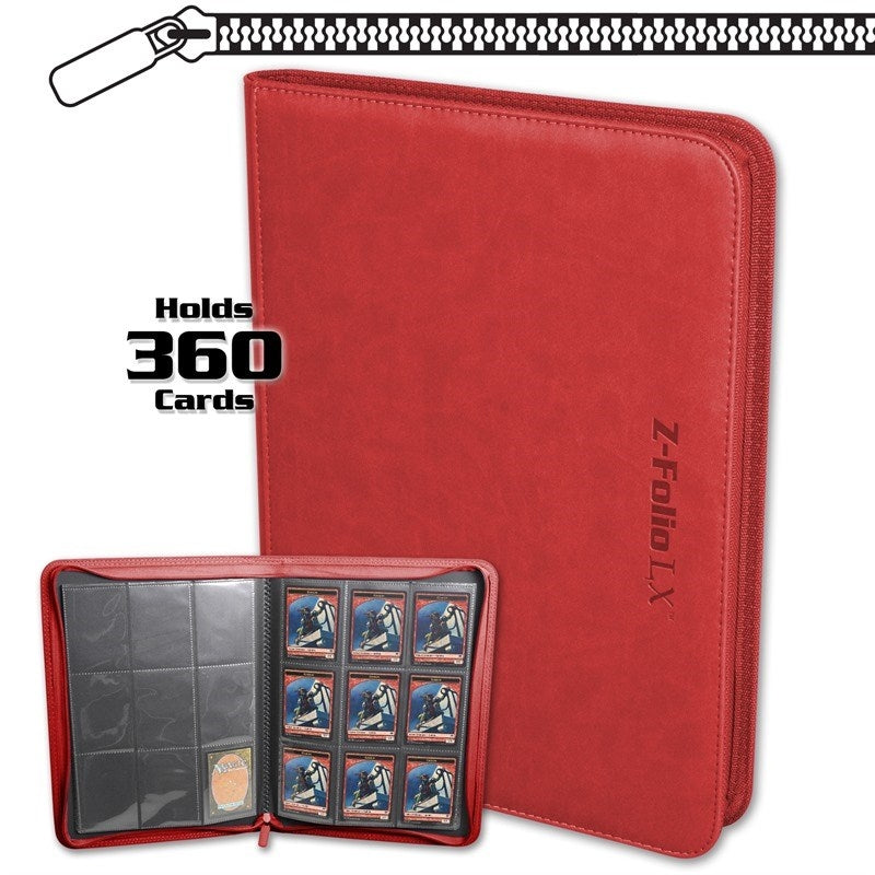 Image for Z-Folio 9-Pocket LX Album - Red - Storage Albums