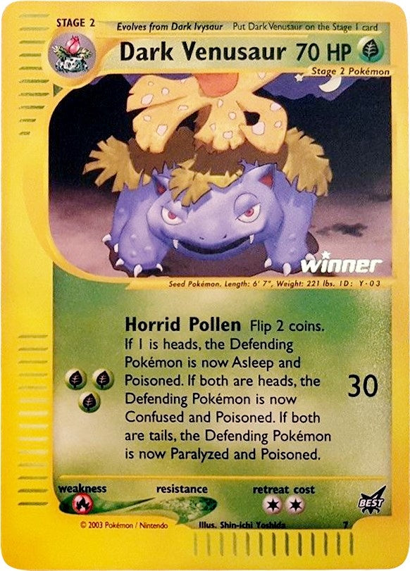 Image for Dark Venusaur - 7 [Winner] (007/009) (Best of Promos) (PR) - Pokemon
