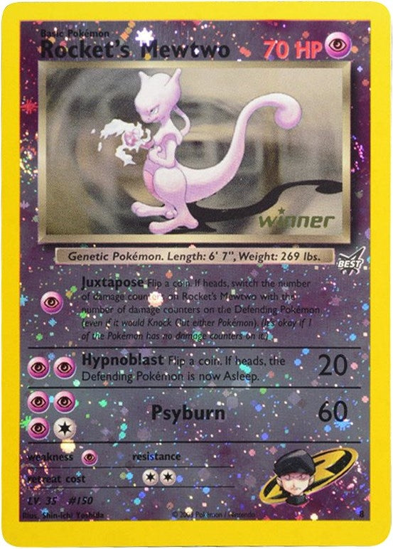 Image for Rocket's Mewtwo - 8 [Winner] (008/009) (Best of Promos) (PR) - Pokemon