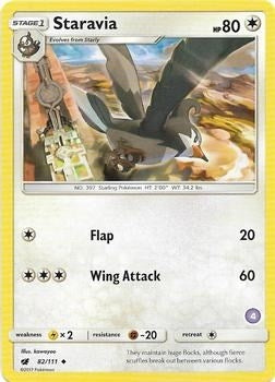 Image for Staravia (4) (82/111) (SM Trainer Kit: Alolan Sandslash & Alolan Ninetales) (SMK2) - Pokemon