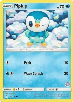 Image for Piplup (11) (32/156) (SM Trainer Kit: Alolan Sandslash & Alolan Ninetales) (SMK2) - Pokemon