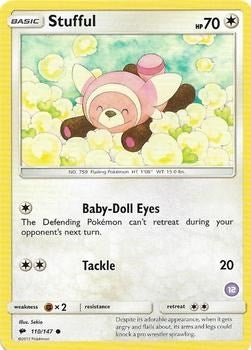 Image for Stufful (12) (110/147) (SM Trainer Kit: Alolan Sandslash & Alolan Ninetales) (SMK2) - Pokemon