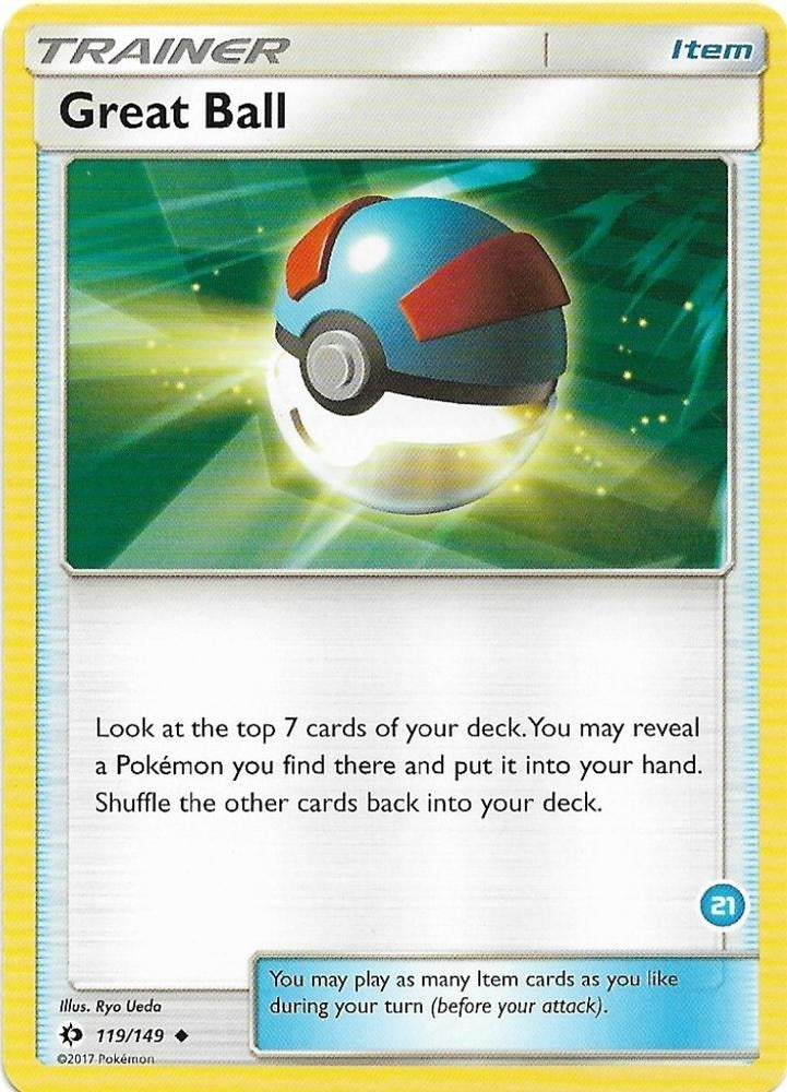 Image for Great Ball (#21, Alolan Ninetales Half-Deck) (21/30) (SM Trainer Kit: Alolan Sandslash & Alolan Ninetales) (SMK2) - Pokemon