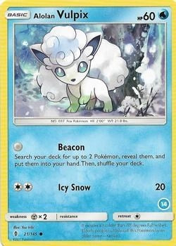Image for Alolan Vulpix (14) (21/145) (SM Trainer Kit: Alolan Sandslash & Alolan Ninetales) (SMK2) - Pokemon
