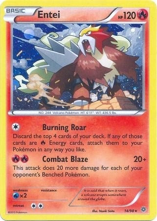 Image for Entei - 14/98 (Cosmos Holo) (014/098) (Blister Exclusives) - Pokemon