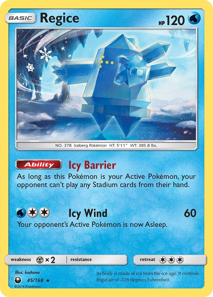 Image for Regice (45/168) (SM - Celestial Storm) (CES) - Pokemon