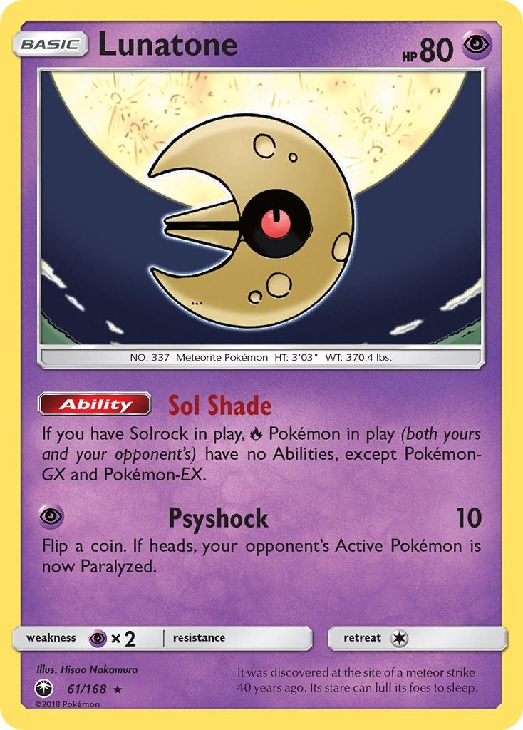 Image for Lunatone (61/168) (SM - Celestial Storm) (CES) - Pokemon