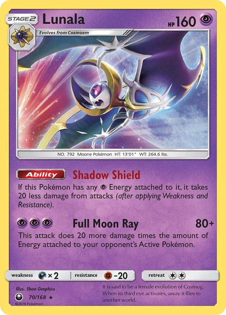 Image for Lunala (70/168) (SM - Celestial Storm) (CES) - Pokemon
